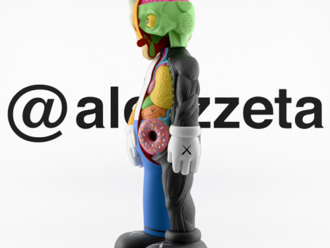 3D Printing Kaws Homer Simpson Flayed Open 3D 模型