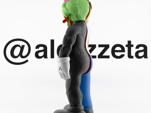 3D Printing Kaws Homer Simpson Flayed Open 3D Model