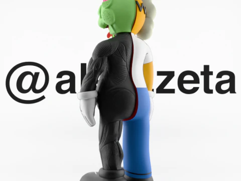 3D Printing Kaws Homer Simpson Flayed Open 3D Model