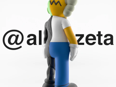 3D Printing Kaws Homer Simpson Flayed Open 3D Model