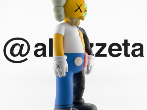 3D Printing Kaws Homer Simpson Flayed Open 3D 模型