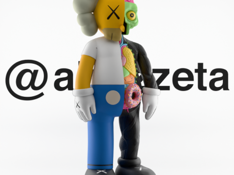 3D Printing Kaws Homer Simpson Flayed Open 3D 模型