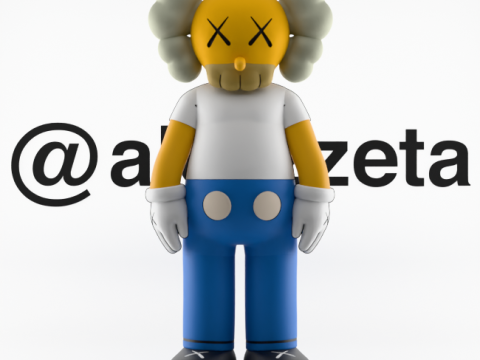 3D Printing Kaws Homer Simpson and Homer Simpson Flayed Open Modello 3D