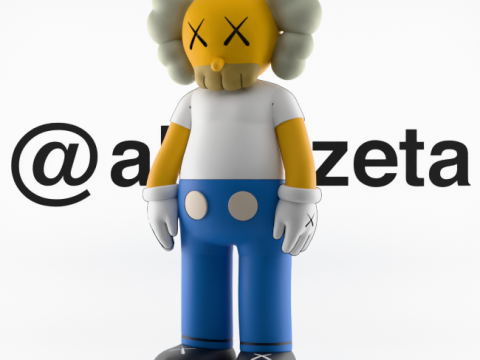 3D Printing Kaws Homer Simpson and Homer Simpson Flayed Open Modello 3D