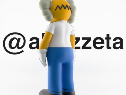 3D Printing Kaws Homer Simpson and Homer Simpson Flayed Open Modello 3D
