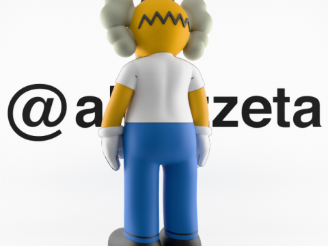 3D Printing Kaws Homer Simpson and Homer Simpson Flayed Open Modello 3D