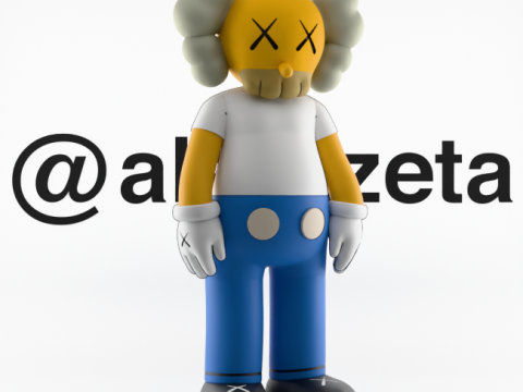 3D Printing Kaws Homer Simpson and Homer Simpson Flayed Open Modello 3D