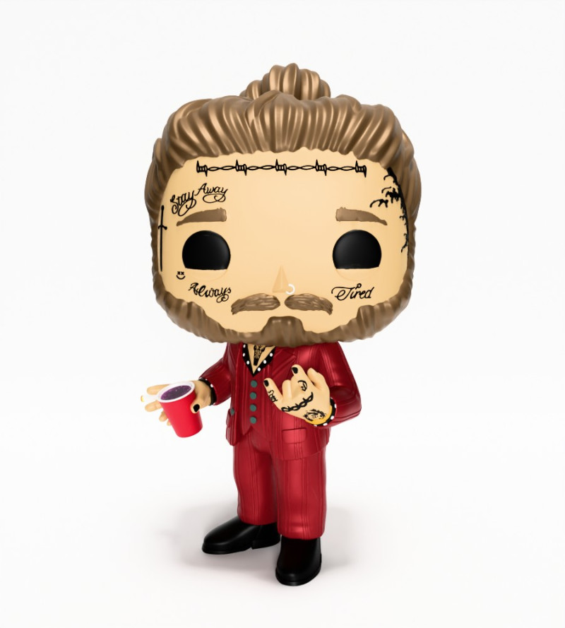 3D Printing Funko Pop Post Malone toy Modelo 3D .c4d .max .obj .3ds .fbx .stl .blend 