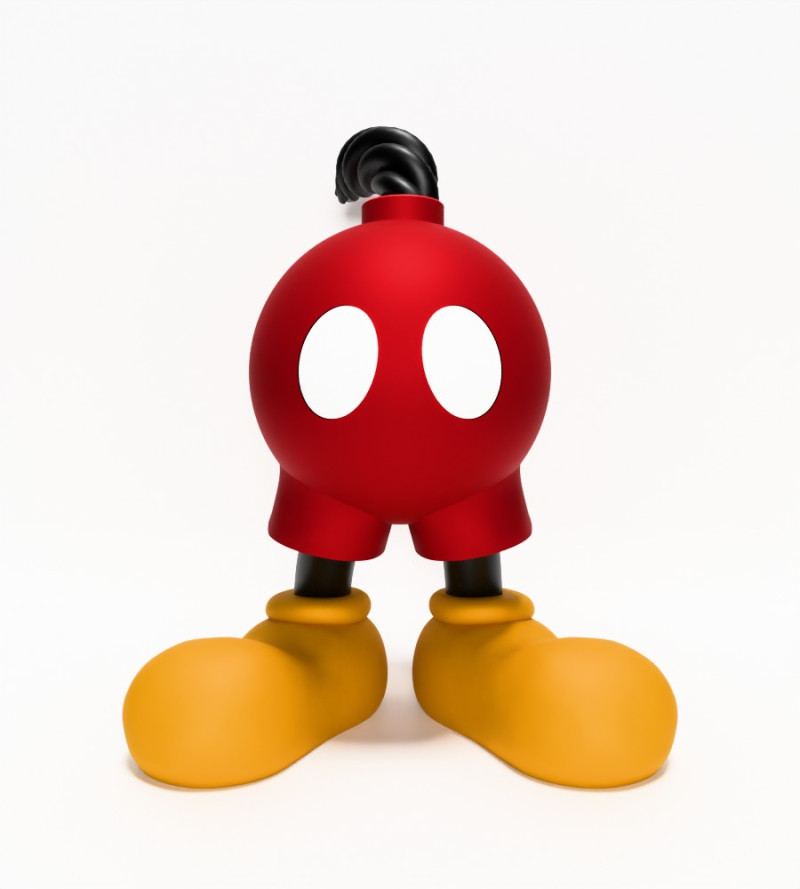 3D Printing Mickey Bomb toy Model 3D .c4d .max .obj .3ds .fbx .stl .blend 