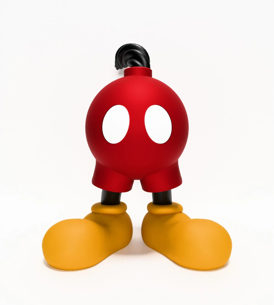 3D Printing Mickey Bomb toy 3D Model .c4d .max .obj .3ds .fbx .stl .blend