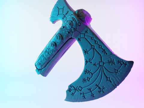 3D Printing Leviathan Axe toy 3D Modell