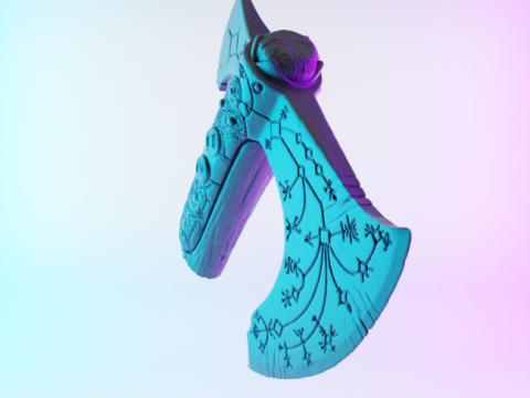 3D Printing Leviathan Axe toy 3D Modell