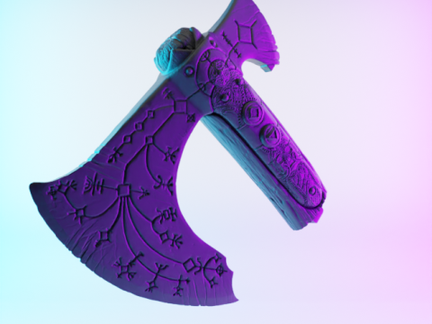 3D Printing Leviathan Axe toy 3D Modell