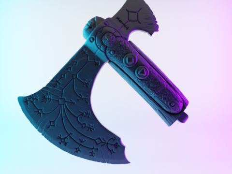 3D Printing Leviathan Axe toy 3D Modell