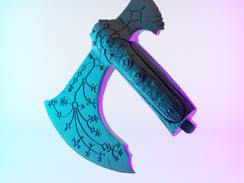 3D Printing Leviathan Axe toy 3D Modell