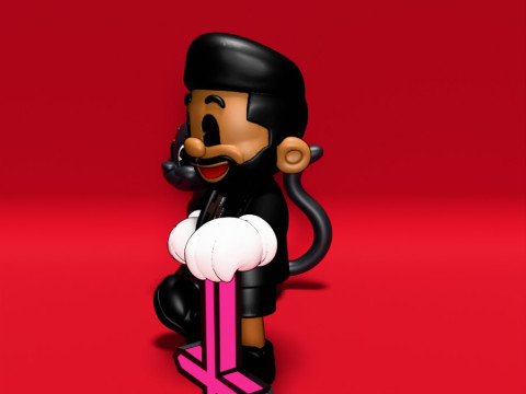 3D Printing The Weeknd estilo rubber hose toy 3D 模型
