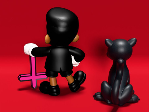3D Printing The Weeknd estilo rubber hose toy 3D 模型