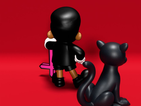 3D Printing The Weeknd estilo rubber hose toy 3D 模型