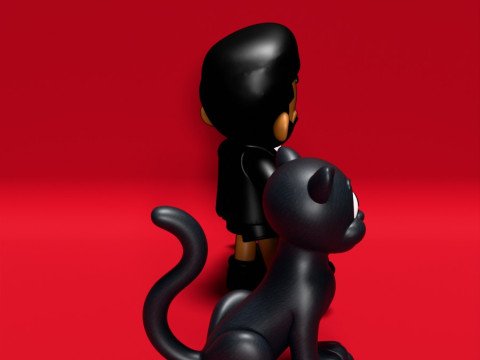 3D Printing The Weeknd estilo rubber hose toy 3D 模型
