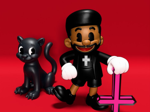 3D Printing The Weeknd estilo rubber hose toy 3D 模型