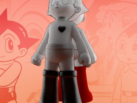 3D Printing Astro boy Toy Apple Magsafe Charger toy 3D Модель