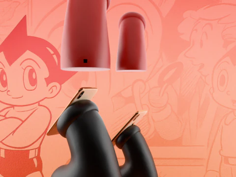 Juguete del cargador de Apple Magsafe del juguete del muchacho de Astro de la impresi&oacute;n 3D Modelo 3D