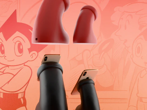 3D Printing Astro boy Boot Apple Magsafe Charger toy 3D Model