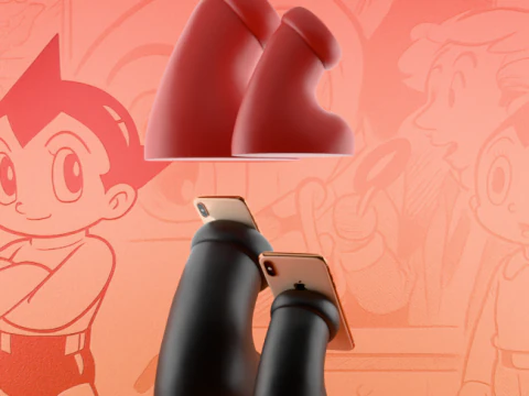 3D Printing Astro boy Boot Apple Magsafe Charger toy 3D Model