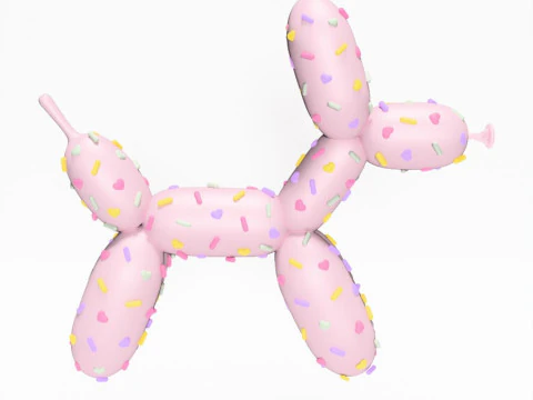 3D Printing Candy Balloon Dog toy 3D Model