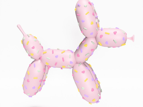 3D Printing Candy Balloon Dog toy 3D 모델