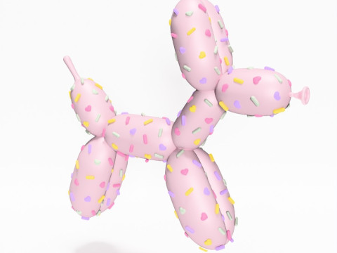 3D Printing Candy Balloon Dog toy 3D 모델