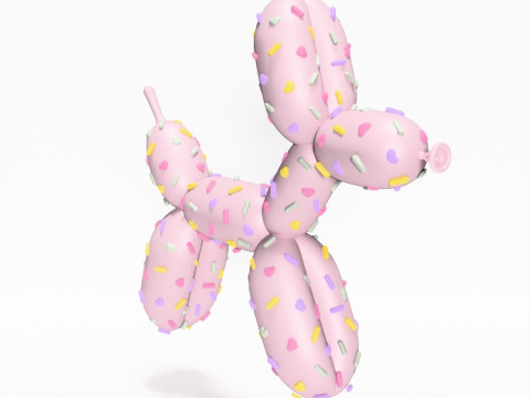 3D Printing Candy Balloon Dog toy 3D 모델