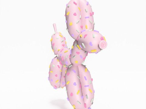 3D Printing Candy Balloon Dog toy 3D 모델