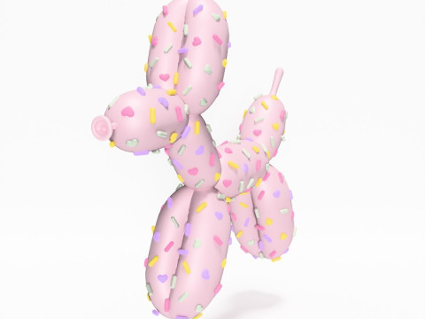 3D Printing Candy Balloon Dog toy 3D 모델