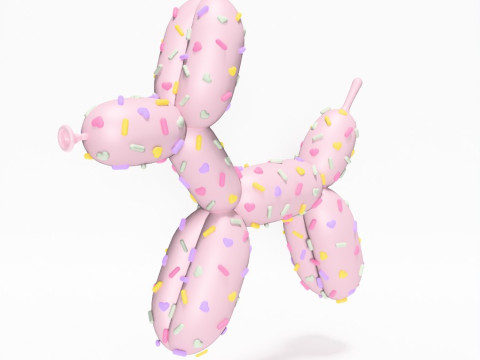 3D Printing Candy Balloon Dog toy 3D 모델