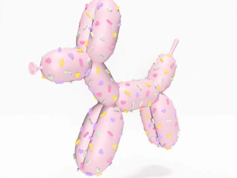 3D Printing Candy Balloon Dog toy 3D Model
