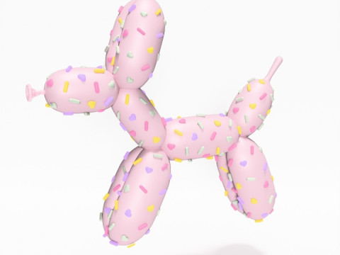 3D Printing Candy Balloon Dog toy 3D 모델