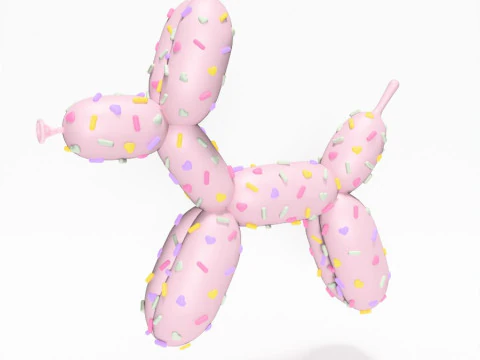 3D Printing Candy Balloon Dog toy 3D Model