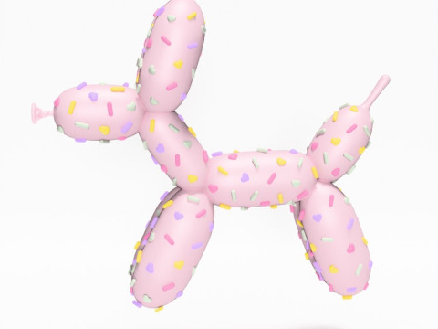 3D Printing Candy Balloon Dog toy 3D 모델