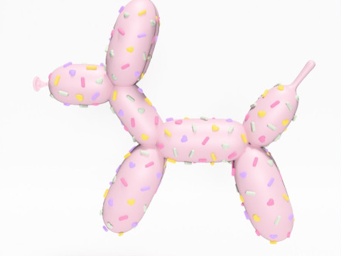 3D Printing Candy Balloon Dog toy 3D 모델