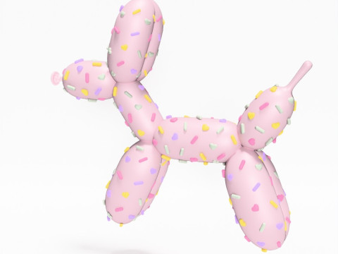 3D Printing Candy Balloon Dog toy 3D 모델