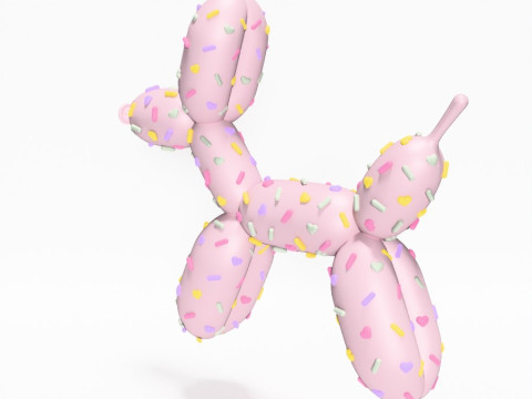 3D Printing Candy Balloon Dog toy 3D 모델