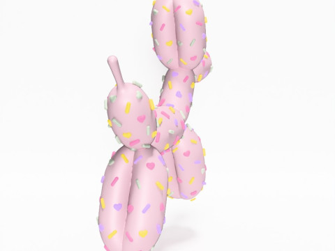 3D Printing Candy Balloon Dog toy 3D 모델