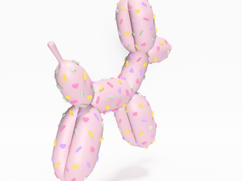 3D Printing Candy Balloon Dog toy 3D 모델
