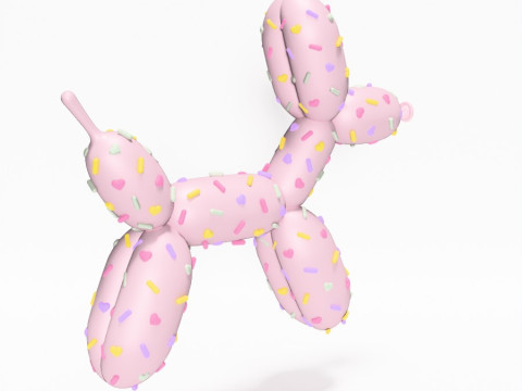 3D Printing Candy Balloon Dog toy 3D 모델