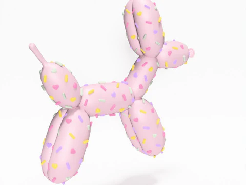 3D Printing Candy Balloon Dog toy 3D Model