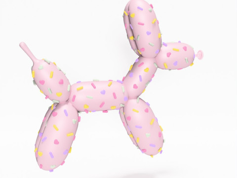 3D Printing Candy Balloon Dog toy 3D 모델