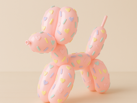 3D Printing Candy Balloon Dog toy 3D 模型