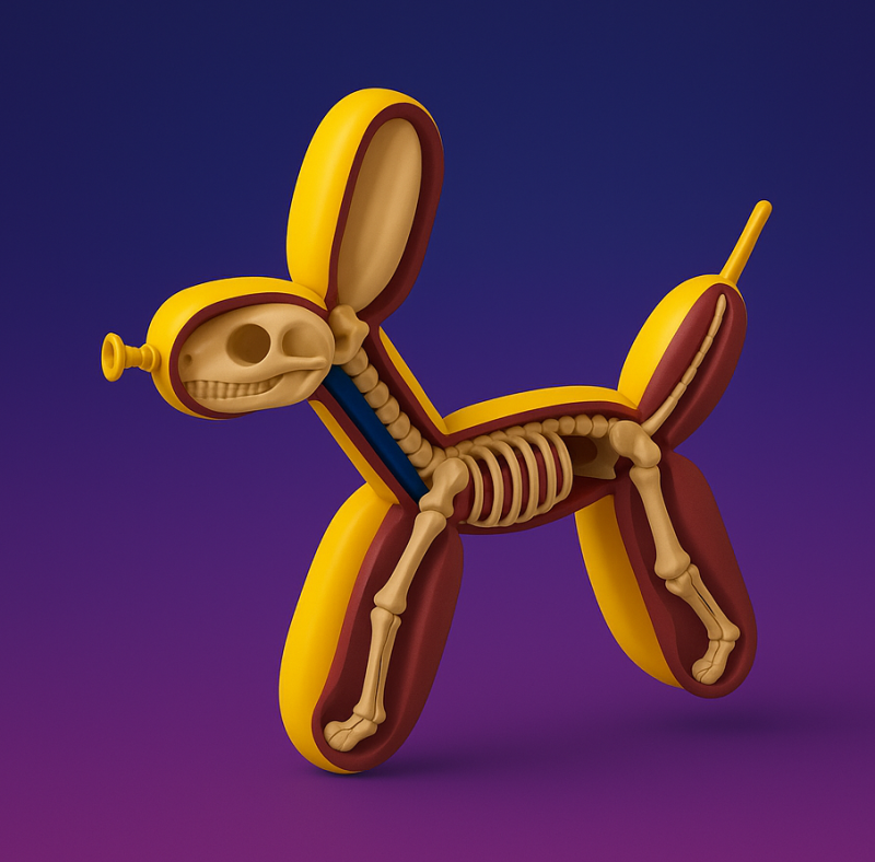 3D Printing Dissect Balloon Dog toy 3D 模型 .c4d .max .obj .3ds .fbx .stl .blend