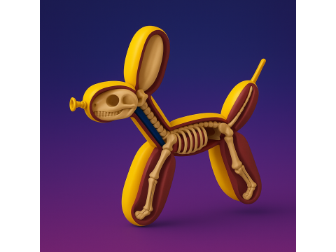 3D Printing Dissect Balloon Dog toy 3D 模型